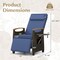 Costway 1/2 PCS Patio Wicker Recliner Chair with Adjustable Backrest Footrest Flip Side Table Navy